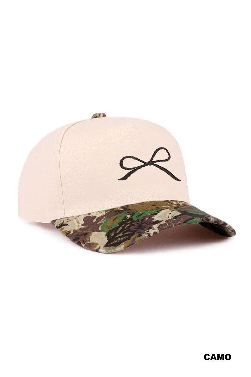 Coquette Bow Camo Hat
