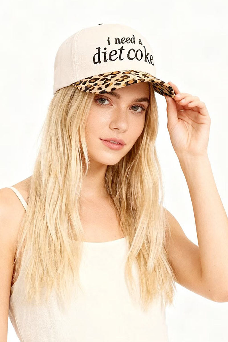 Leopard Diet Coke Hat