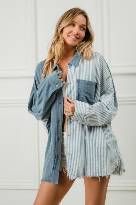 Radiate Energy Button Up Top