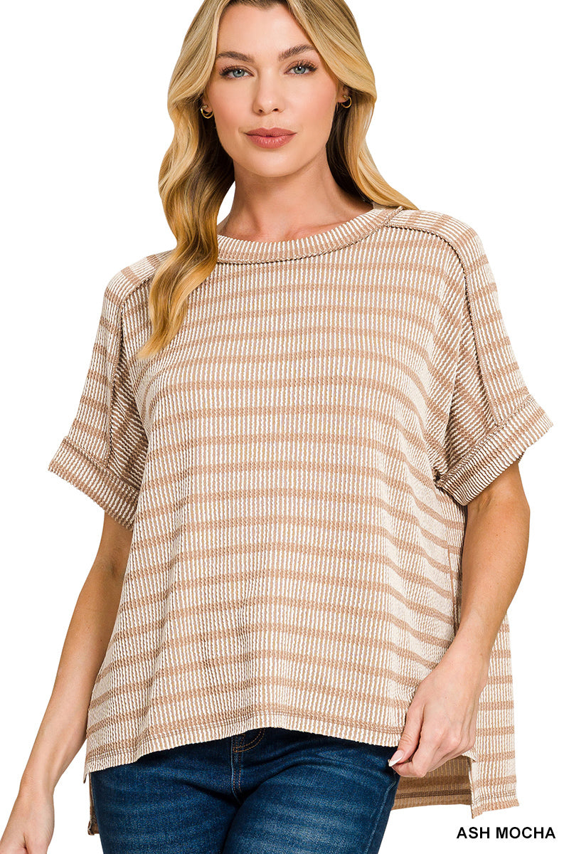 Maddie Stripe Ribbed Top *3 Colors*