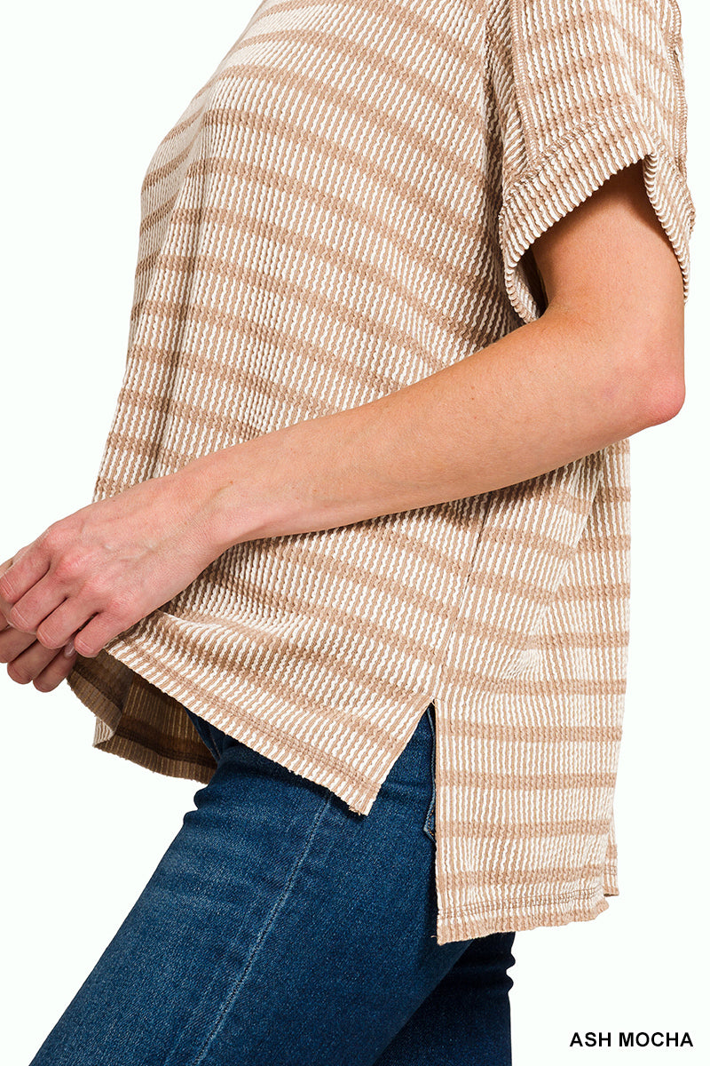 Maddie Stripe Ribbed Top *3 Colors*