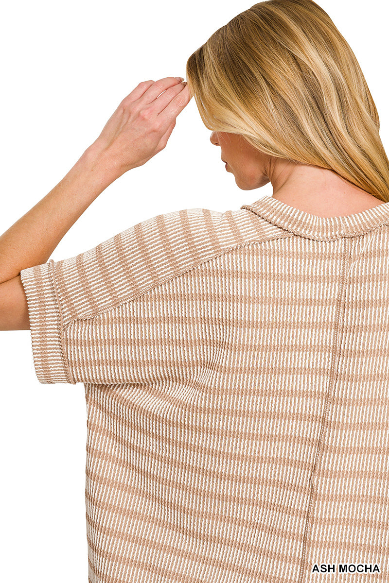 Maddie Stripe Ribbed Top *3 Colors*