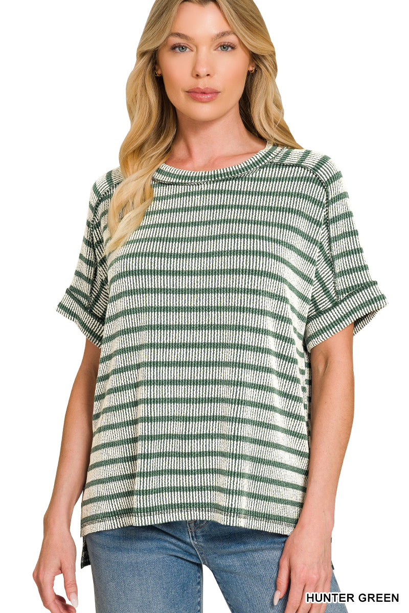 Maddie Stripe Ribbed Top *3 Colors*