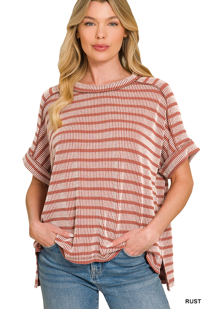 Maddie Stripe Ribbed Top *3 Colors*