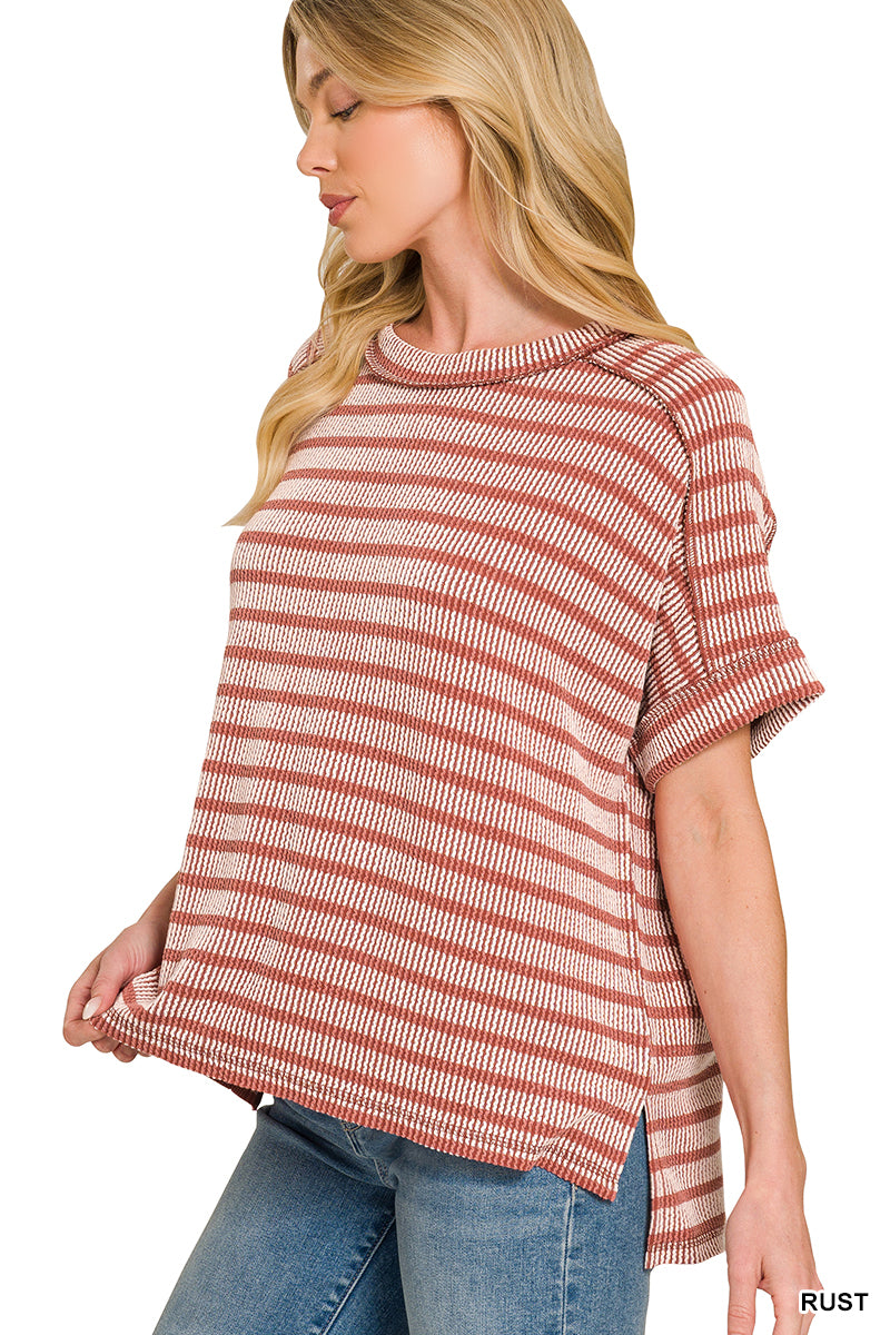 Maddie Stripe Ribbed Top *3 Colors*