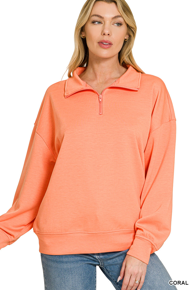 •4 Colors• Scuba 1/2 Zip Pullover