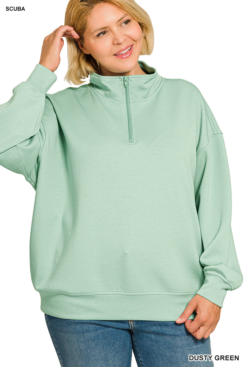 •4 Colors• Scuba 1/2 Zip Pullover