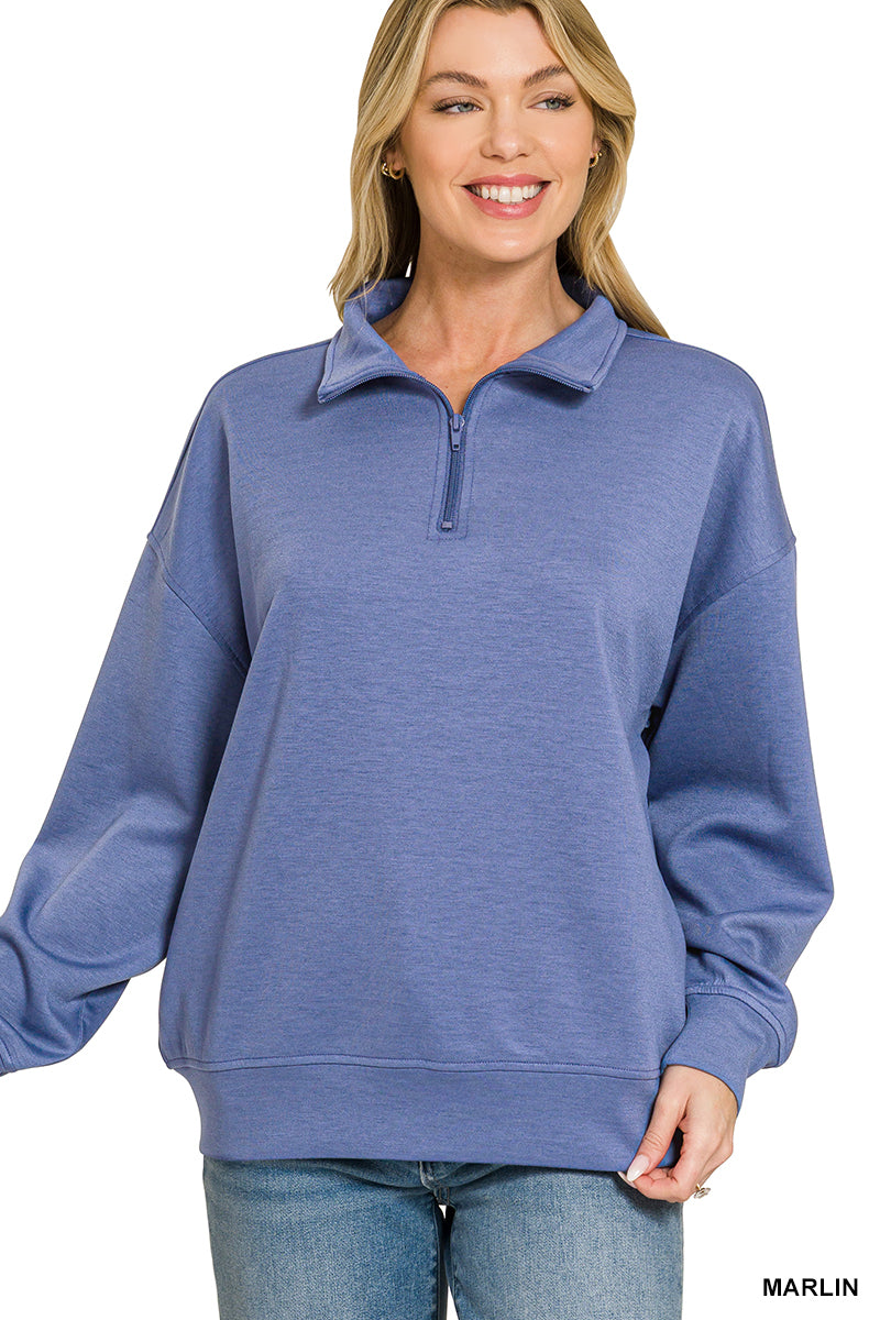•4 Colors• Scuba 1/2 Zip Pullover