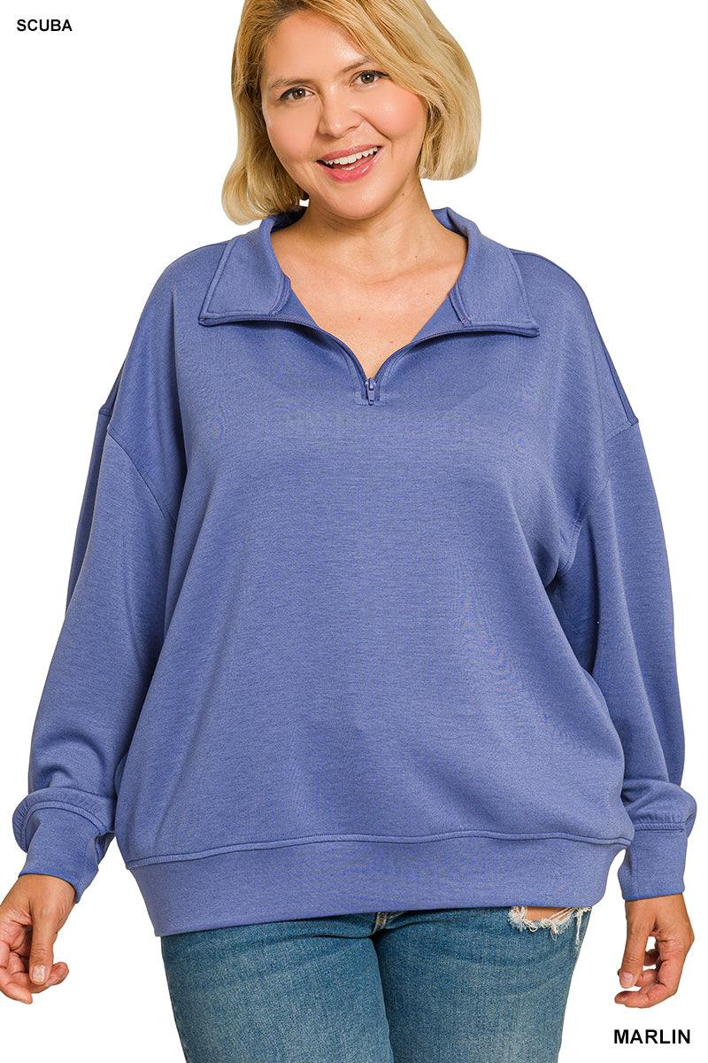 •4 Colors• Scuba 1/2 Zip Pullover