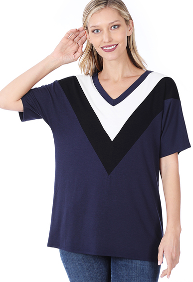 Vivacious Top - Navy